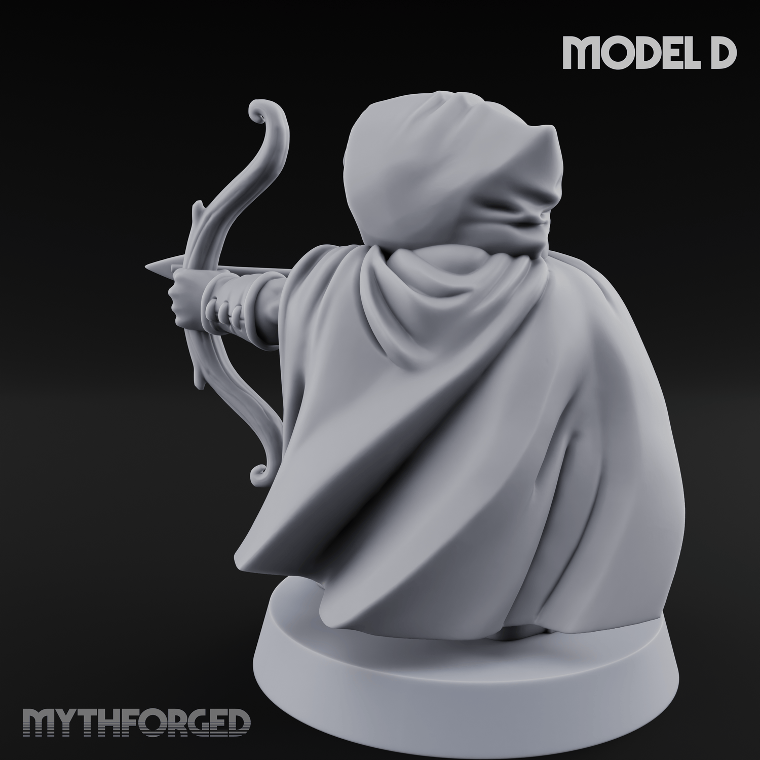 Bow Drawn Steady Halfling Archers D Miniature for Dungeons and Dragons, Pathfinder or other TTRPGs