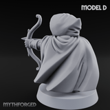 Bow Drawn Steady Halfling Archers D Miniature for Dungeons and Dragons, Pathfinder or other TTRPGs