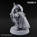 Bow Drawn Steady Halfling Archers D Miniature for Dungeons and Dragons, Pathfinder or other TTRPGs