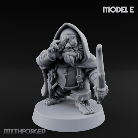 Bow Drawn Steady Halfling Archers Miniature for Dungeons and Dragons, Pathfinder or other TTRPGs
