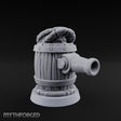 Barrel Popping Halfling Cannoneer Miniature for Dungeons and Dragons, Pathfinder or other TTRPGs
