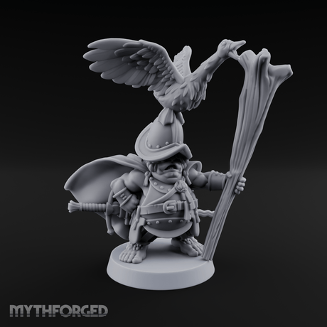 Wing Commanding Halfling Captain Miniature for Dungeons and Dragons, Pathfinder or other TTRPGs