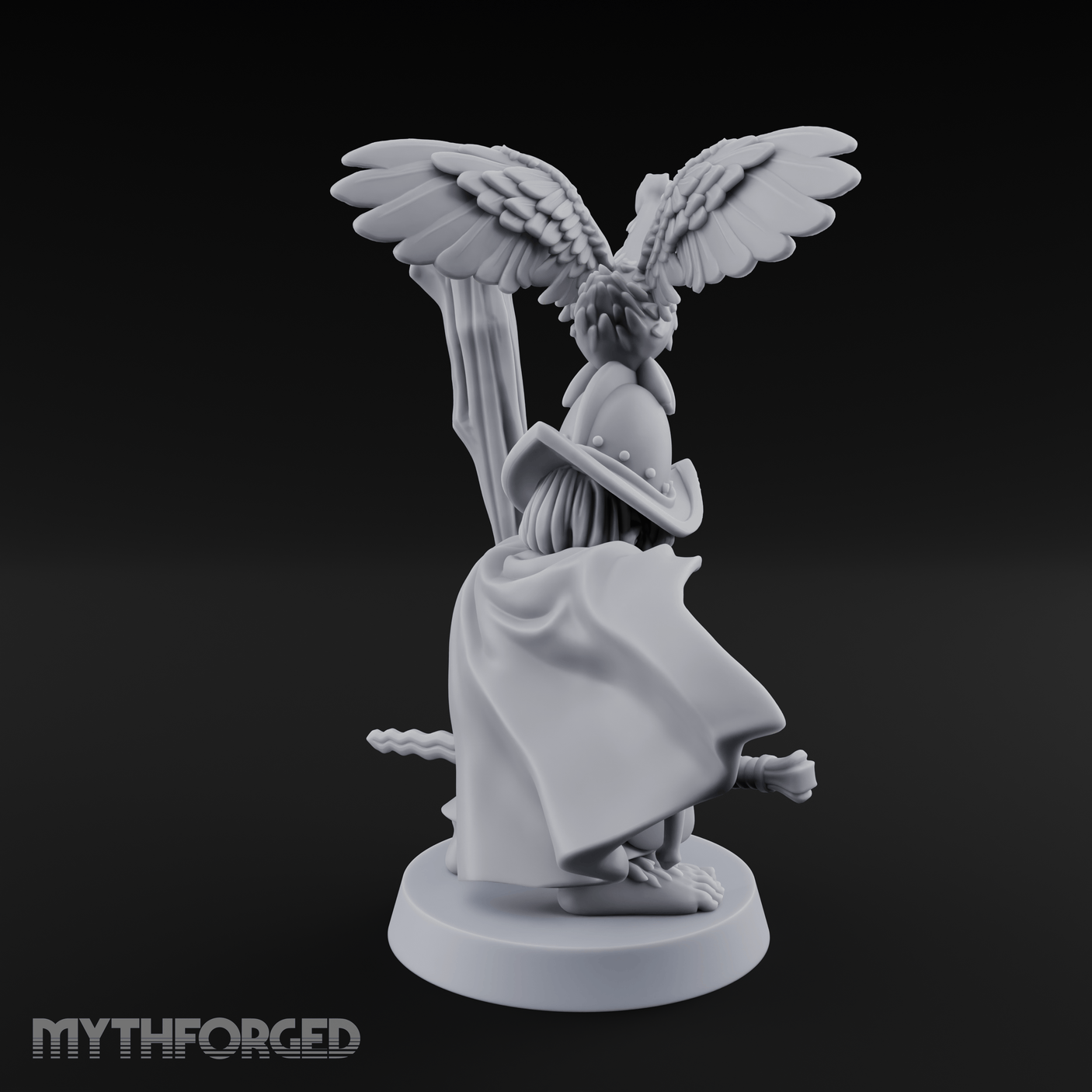 Wing Commanding Halfling Captain Miniature for Dungeons and Dragons, Pathfinder or other TTRPGs
