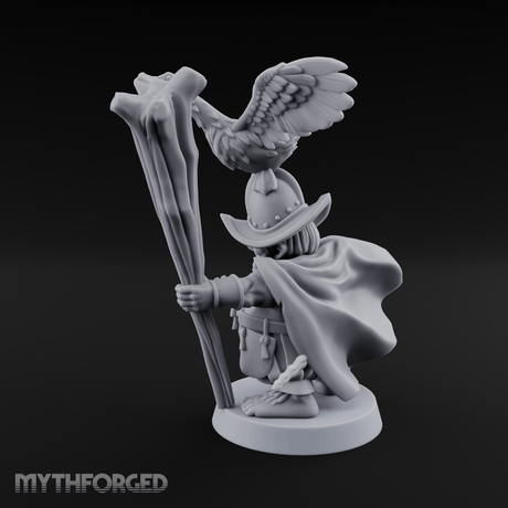 Wing Commanding Halfling Captain Miniature for Dungeons and Dragons, Pathfinder or other TTRPGs