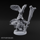 Wing Commanding Halfling Captain Miniature for Dungeons and Dragons, Pathfinder or other TTRPGs