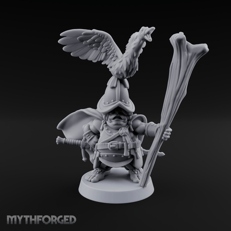 Wing Commanding Halfling Captain Miniature for Dungeons and Dragons, Pathfinder or other TTRPGs