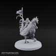 Dawn Marches Under His Banner Halfling Captain on Axe Beak