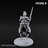 Regally Mounted Halfling Chicken Riders B Miniature for Dungeons and Dragons, Pathfinder or other TTRPGs