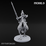 Regally Mounted Halfling Chicken Riders Miniature for Dungeons and Dragons, Pathfinder or other TTRPGs