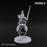 Regally Mounted Halfling Chicken Riders D Miniature for Dungeons and Dragons, Pathfinder or other TTRPGs
