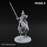 Regally Mounted Halfling Chicken Riders D Miniature for Dungeons and Dragons, Pathfinder or other TTRPGs