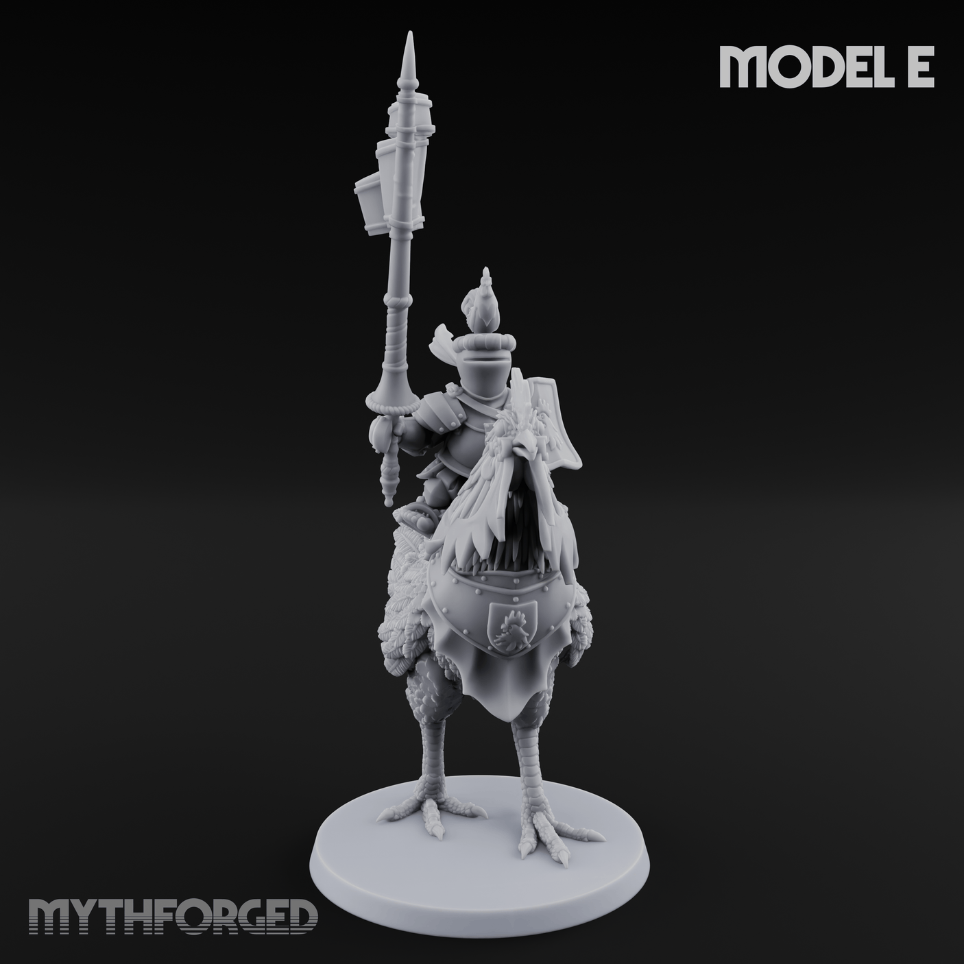 Regally Mounted Halfling Chicken Riders E Miniature for Dungeons and Dragons, Pathfinder or other TTRPGs