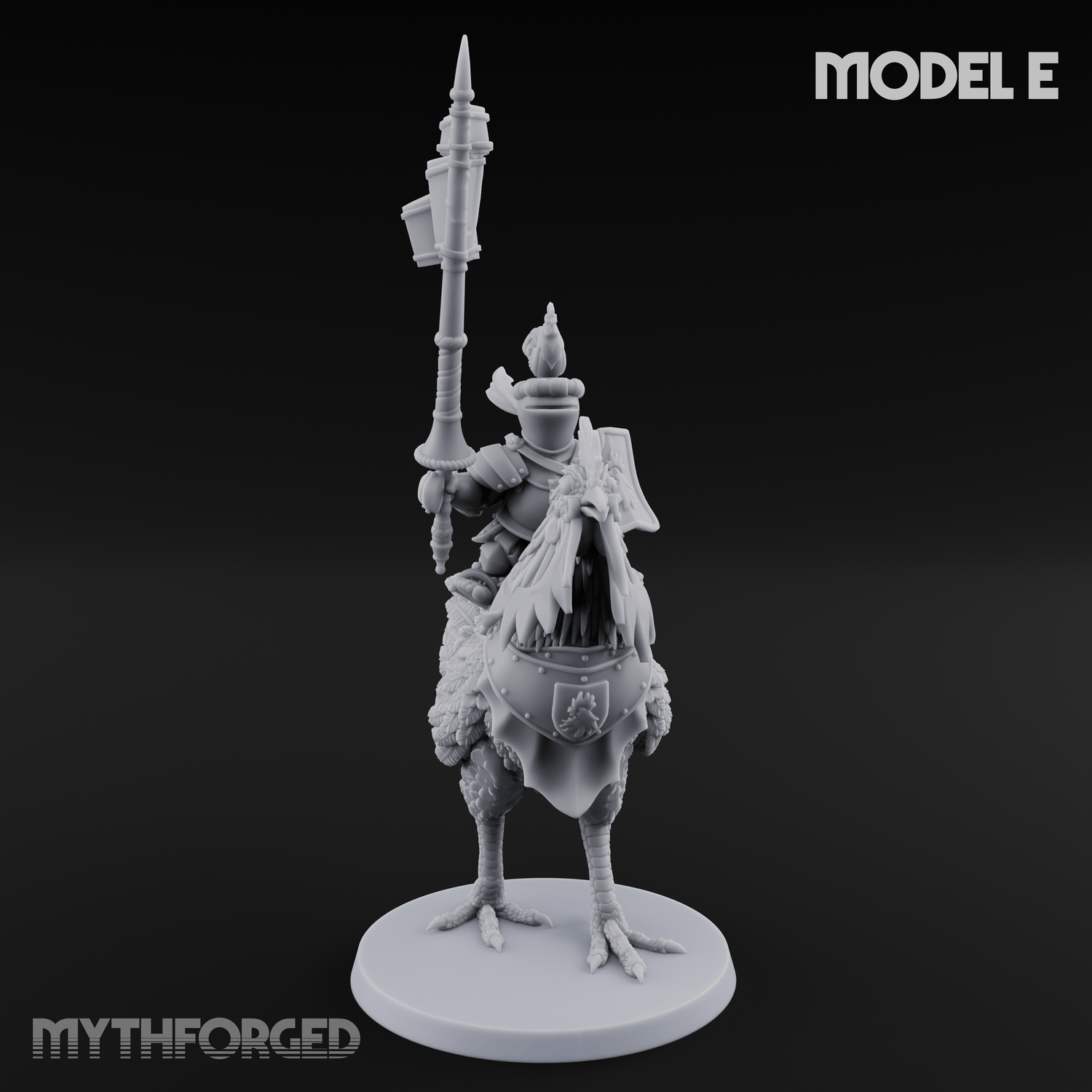 Regally Mounted Halfling Chicken Riders E Miniature for Dungeons and Dragons, Pathfinder or other TTRPGs