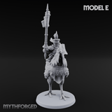 Regally Mounted Halfling Chicken Riders E Miniature for Dungeons and Dragons, Pathfinder or other TTRPGs
