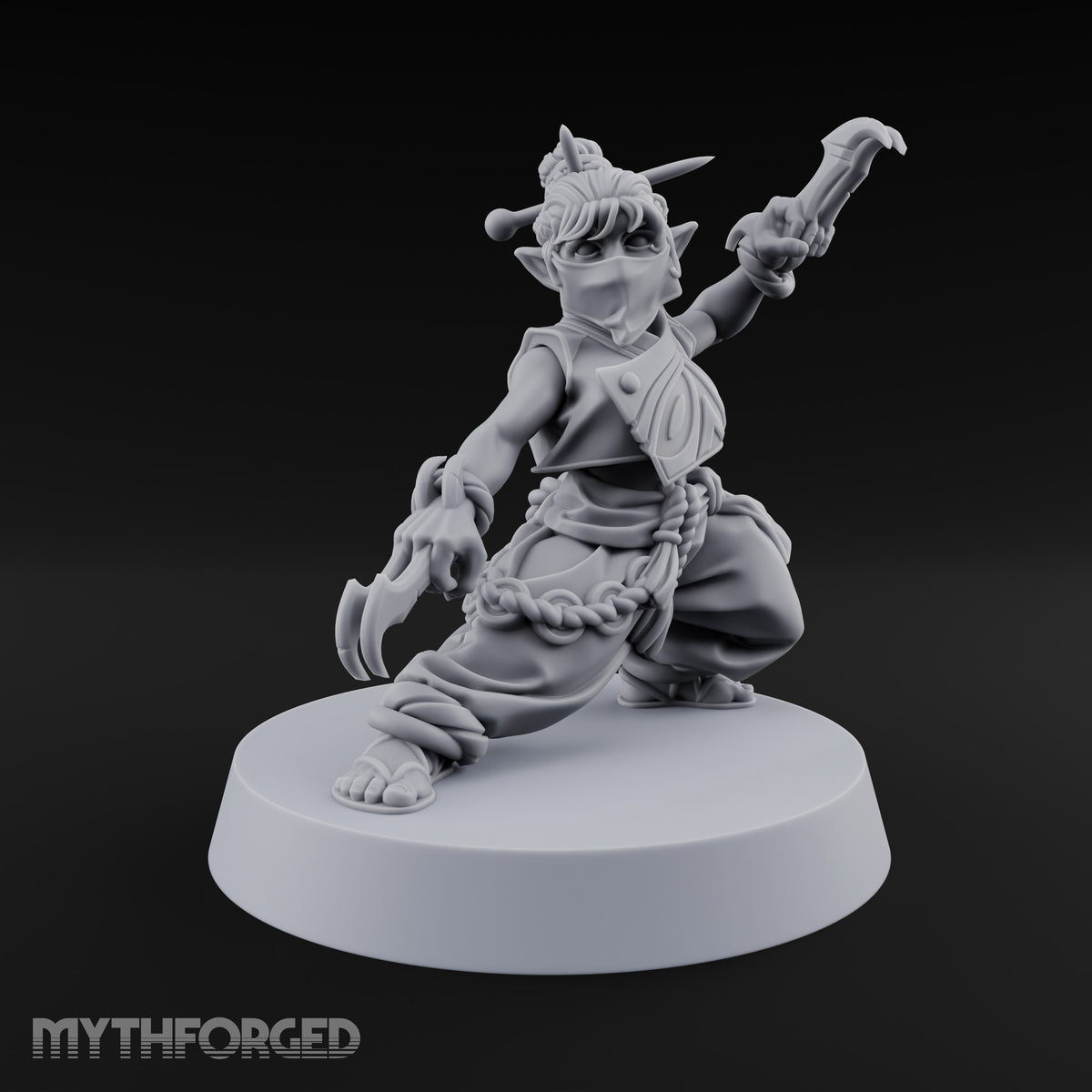 Face Covered, Basket Full Halfling Rogue — Masked · Claws