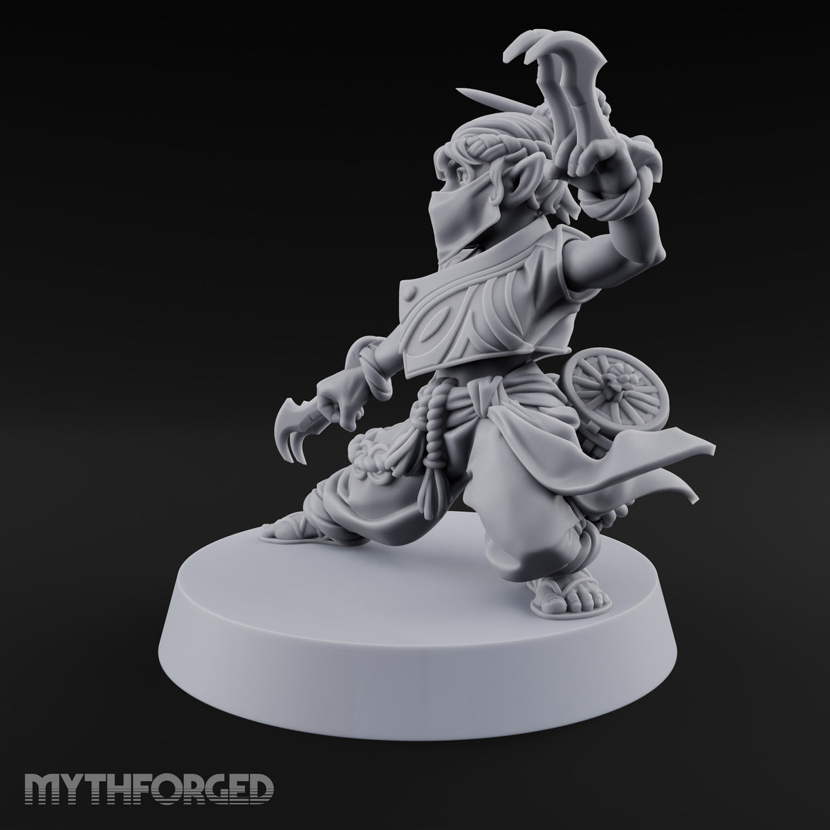 Face Covered, Basket Full Halfling Rogue — Masked · Claws