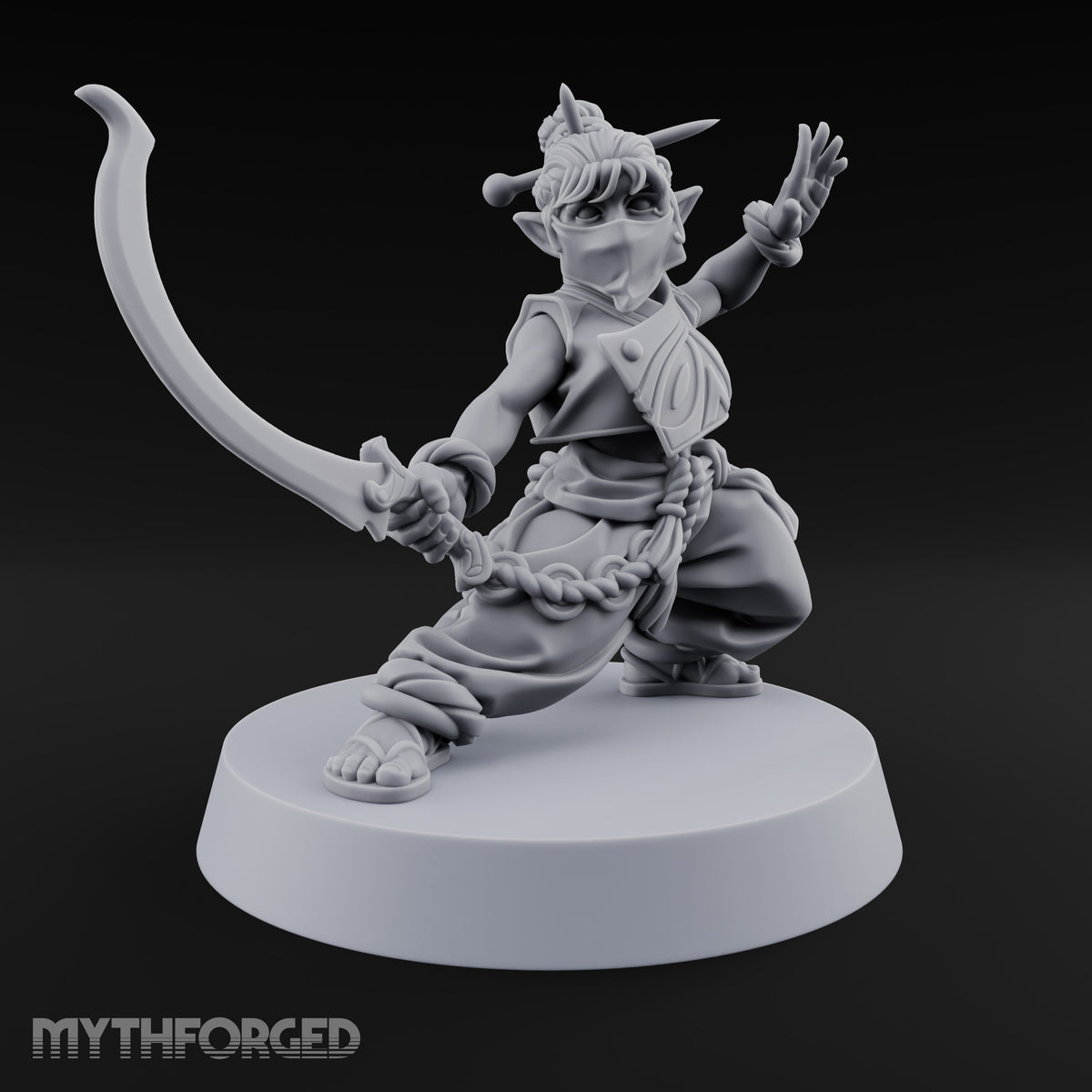 Face Covered, Basket Full Halfling Rogue — Masked · Sword
