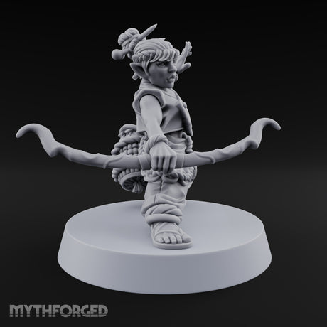 Face Covered, Basket Full Halfling Rogue — Unmasked · Bow
