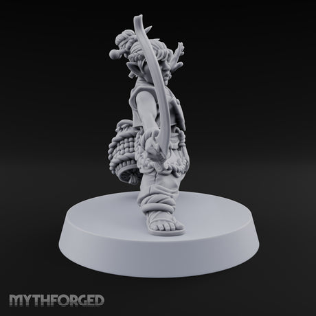 Face Covered, Basket Full Halfling Rogue — Unmasked · Sword