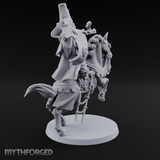 Pistol Waving Mounted Halfling Inquisitor Miniature for Dungeons and Dragons, Pathfinder or other TTRPGs