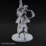 Pistol Waving Mounted Halfling Inquisitor Miniature for Dungeons and Dragons, Pathfinder or other TTRPGs