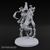 Pistol Waving Mounted Halfling Inquisitor Miniature for Dungeons and Dragons, Pathfinder or other TTRPGs