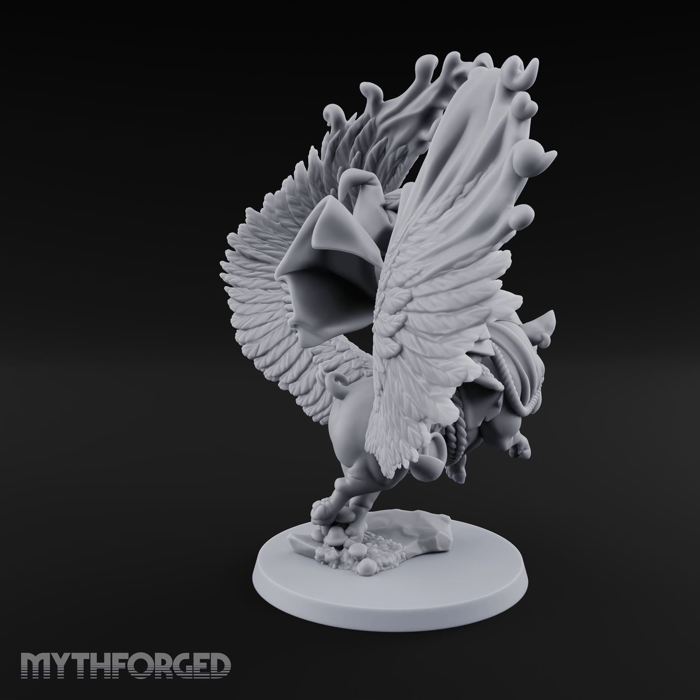 Rainbow Pig Riding Halfling Mage Miniature for Dungeons and Dragons, Pathfinder or other TTRPGs