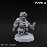 Makeshift Weapons Held High Halfling Militia A Miniature for Dungeons and Dragons, Pathfinder or other TTRPGs