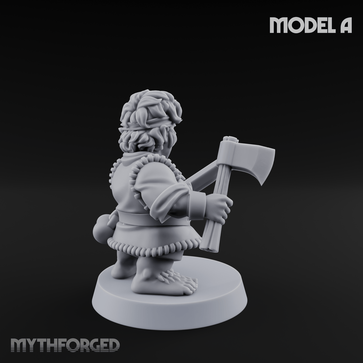 Makeshift Weapons Held High Halfling Militia A Miniature for Dungeons and Dragons, Pathfinder or other TTRPGs
