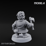 Makeshift Weapons Held High Halfling Militia A Miniature for Dungeons and Dragons, Pathfinder or other TTRPGs