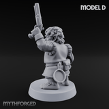Makeshift Weapons Held High Halfling Militia D Miniature for Dungeons and Dragons, Pathfinder or other TTRPGs