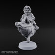 Pig Galloping Granny Halfling Rider Miniature for Dungeons and Dragons, Pathfinder or other TTRPGs