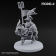 Forking Forward Halfling Pony Riders A Miniature for Dungeons and Dragons, Pathfinder or other TTRPGs
