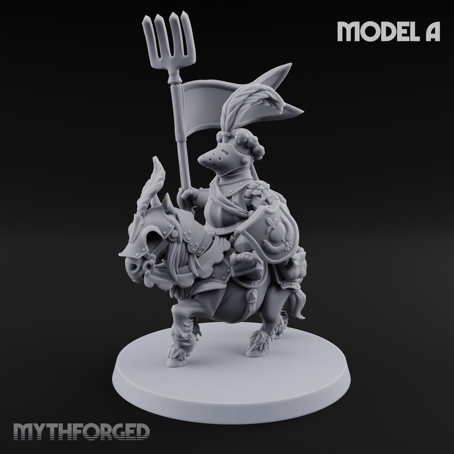 Forking Forward Halfling Pony Riders A Miniature for Dungeons and Dragons, Pathfinder or other TTRPGs