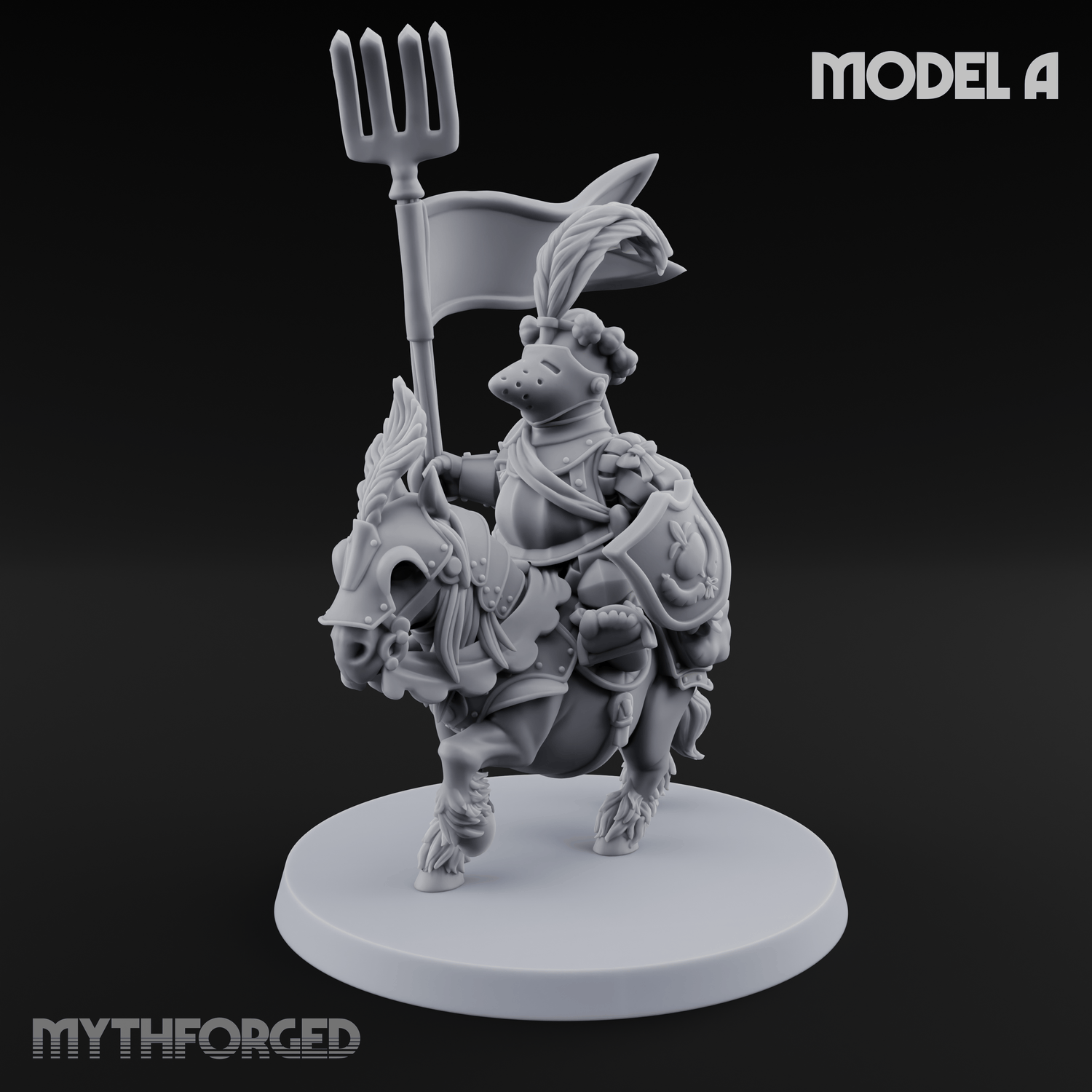 Forking Forward Halfling Pony Riders A Miniature for Dungeons and Dragons, Pathfinder or other TTRPGs