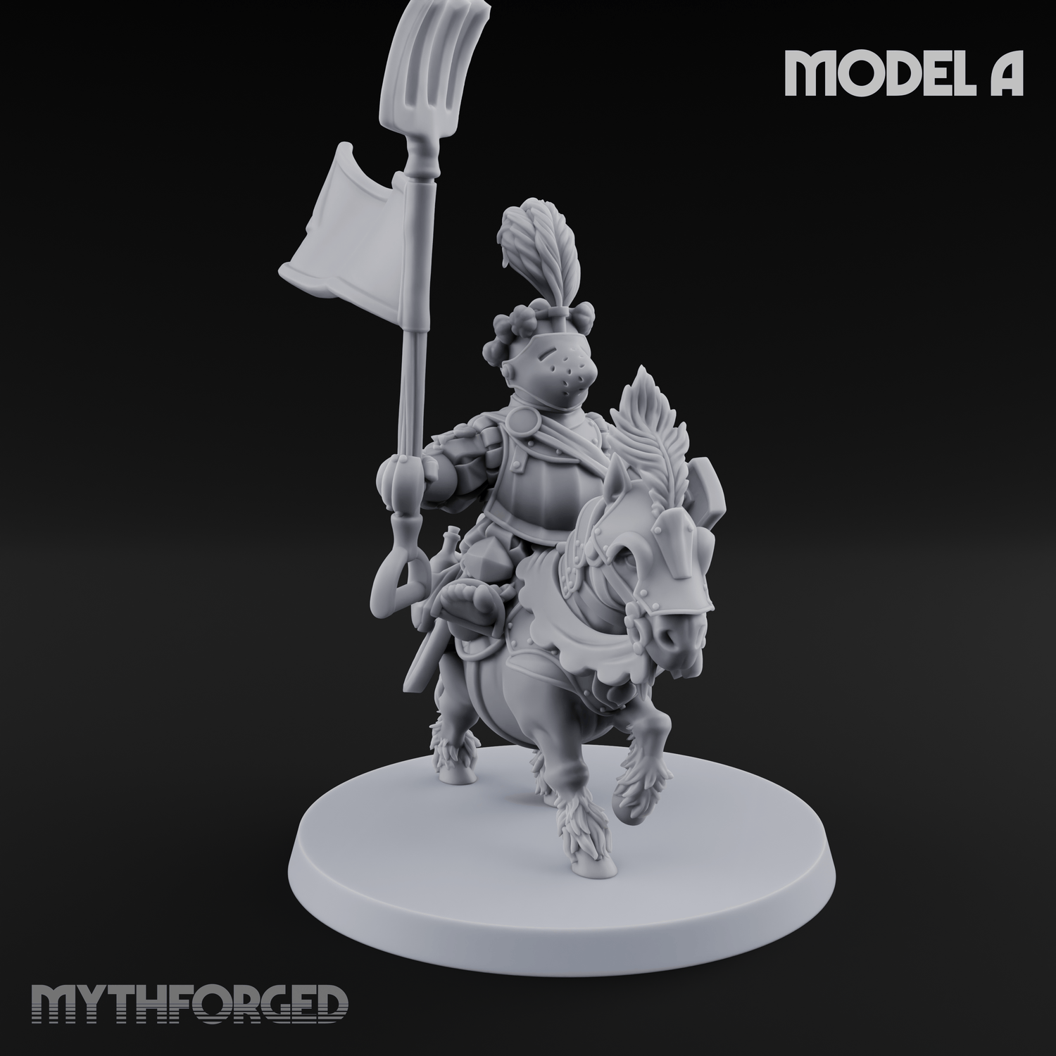 Forking Forward Halfling Pony Riders A Miniature for Dungeons and Dragons, Pathfinder or other TTRPGs