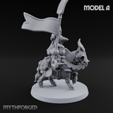 Forking Forward Halfling Pony Riders A Miniature for Dungeons and Dragons, Pathfinder or other TTRPGs