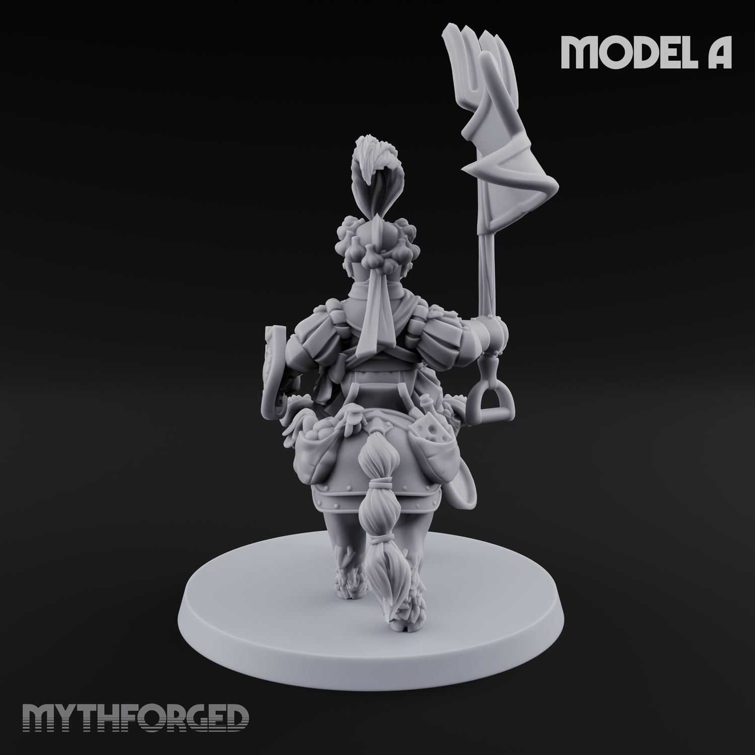 Forking Forward Halfling Pony Riders A Miniature for Dungeons and Dragons, Pathfinder or other TTRPGs