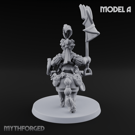 Forking Forward Halfling Pony Riders A Miniature for Dungeons and Dragons, Pathfinder or other TTRPGs