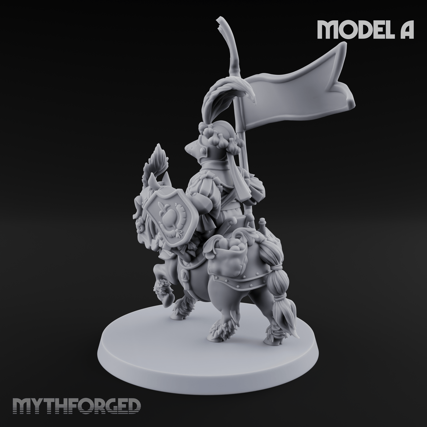 Forking Forward Halfling Pony Riders A Miniature for Dungeons and Dragons, Pathfinder or other TTRPGs
