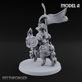 Forking Forward Halfling Pony Riders A Miniature for Dungeons and Dragons, Pathfinder or other TTRPGs