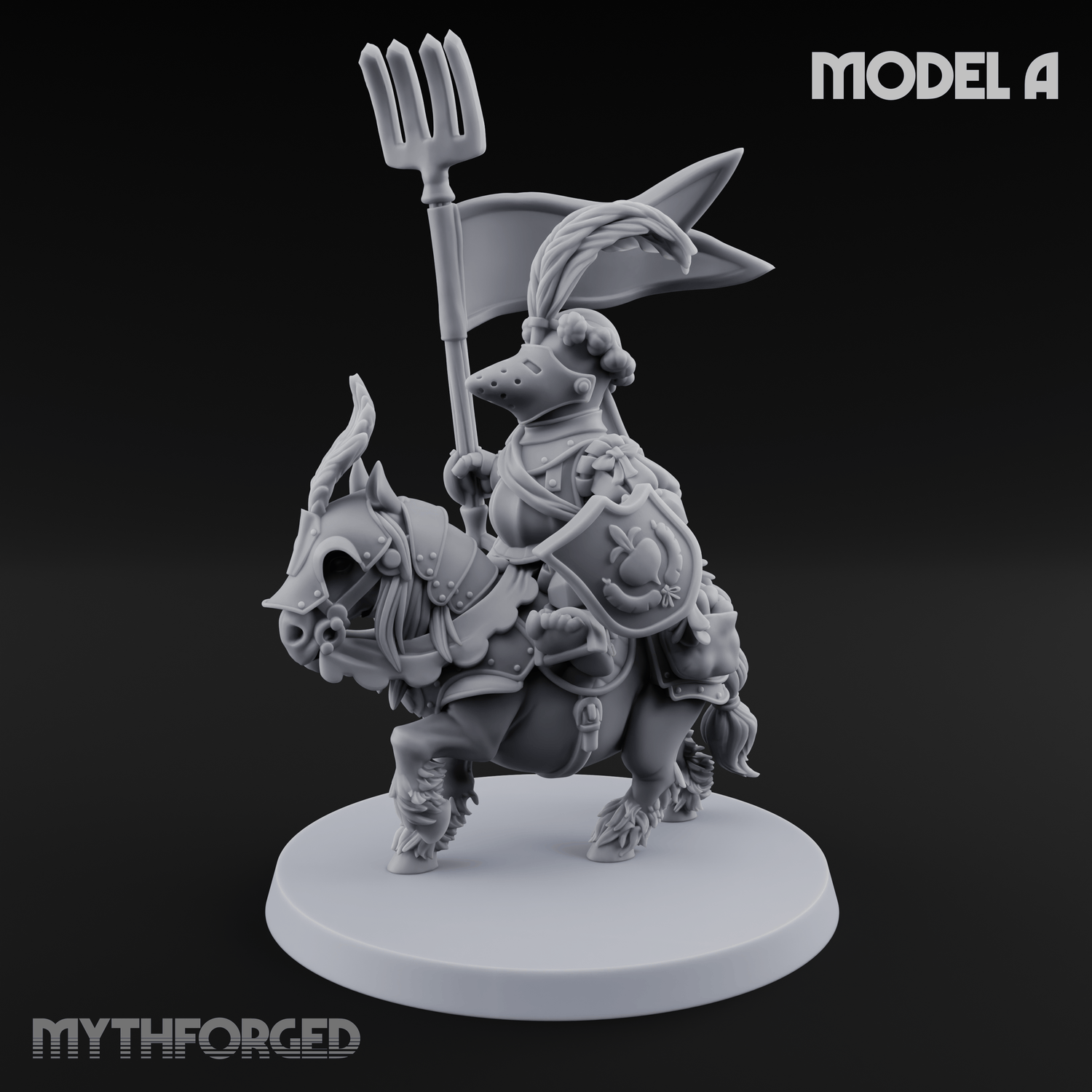 Forking Forward Halfling Pony Riders A Miniature for Dungeons and Dragons, Pathfinder or other TTRPGs