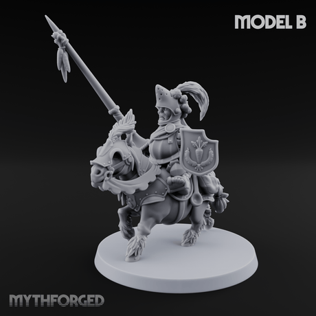 Forking Forward Halfling Pony Riders B Miniature for Dungeons and Dragons, Pathfinder or other TTRPGs