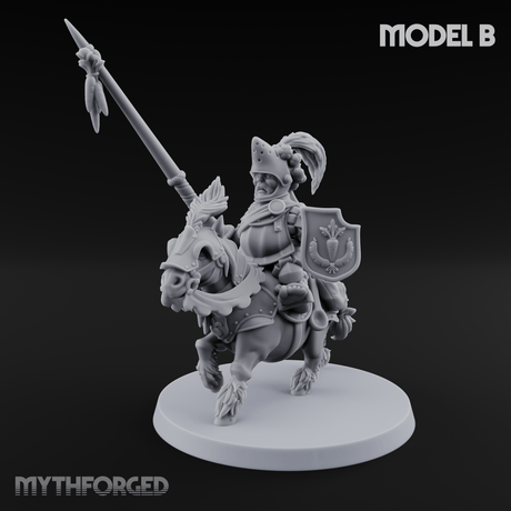 Forking Forward Halfling Pony Riders B Miniature for Dungeons and Dragons, Pathfinder or other TTRPGs