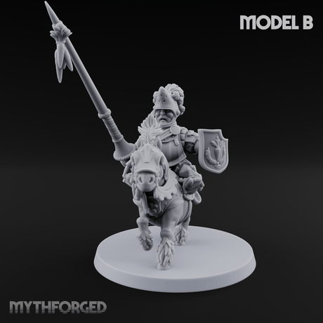 Forking Forward Halfling Pony Riders Miniature for Dungeons and Dragons, Pathfinder or other TTRPGs