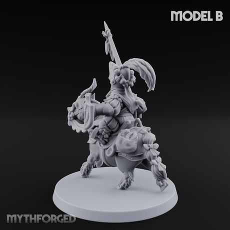 Forking Forward Halfling Pony Riders B Miniature for Dungeons and Dragons, Pathfinder or other TTRPGs