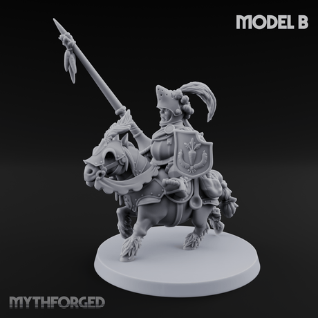 Forking Forward Halfling Pony Riders B Miniature for Dungeons and Dragons, Pathfinder or other TTRPGs