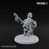 Forking Forward Halfling Pony Riders C Miniature for Dungeons and Dragons, Pathfinder or other TTRPGs