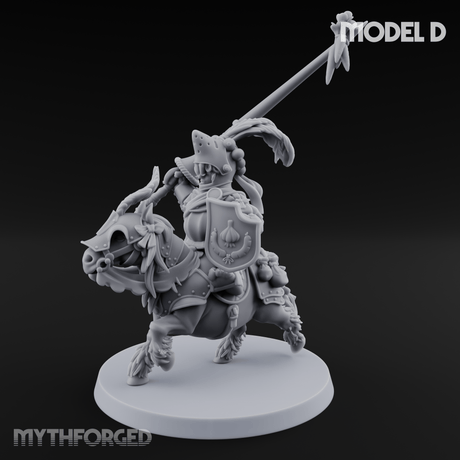 Forking Forward Halfling Pony Riders Miniature for Dungeons and Dragons, Pathfinder or other TTRPGs