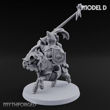 Forking Forward Halfling Pony Riders D Miniature for Dungeons and Dragons, Pathfinder or other TTRPGs